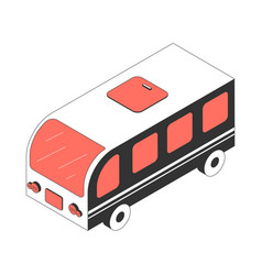 Micro Bus Isometric Composition