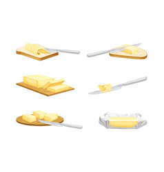 Butter Chunk With Knife Spreading It On Slice