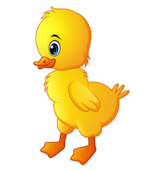 Little duck make a happy Royalty Free Vector Image