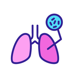 One Human Lung Infected With Tuberculosis Icon