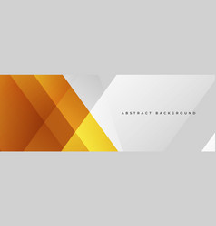 Orange And White Modern Abstract Wide Banner