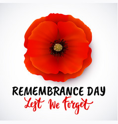 Remembrance day poster design with Royalty Free Vector Image