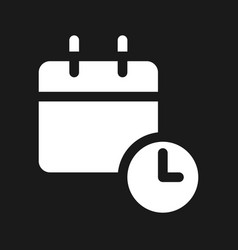 Calendar Online Dark Mode Glyph Ui Icon