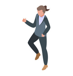 Corporate Girl Icon Isometric Director