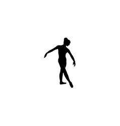 Girl Dancing Ballet Icon Logo Design