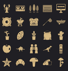 Great Food Icons Set Simple Style