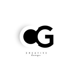 Letters Cg Logo With Black And White Negative