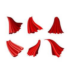 Red Cloak Or Cape As Loose Silk Garment Worn Over