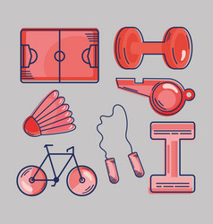 Seven Sports Equipment Icons