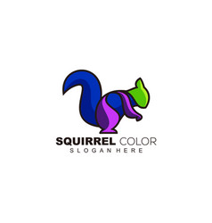 Squirrel Design Colorful Logo