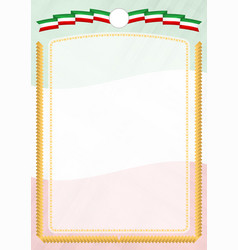 Border Made With Iran National Flag