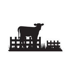 Calf Line Art Icon Design Template