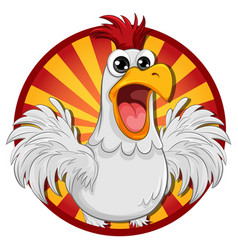 Cute Chicken Cartoon Comic Icon