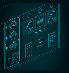 Diesel Generator Control Panel Closeup