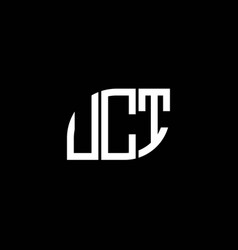 Uct Letter Logo Design On Black Background