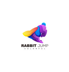 Rabbit Colorful Design Logo Template