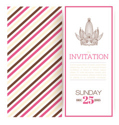 Striped Princess Invitation Template