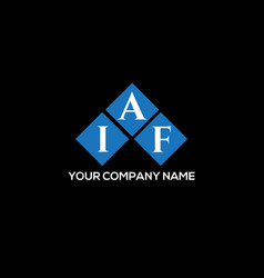 Iaf Letter Logo Design On Black Background