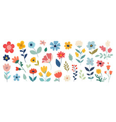 Flowers Mega Set In Flat Graphic Design