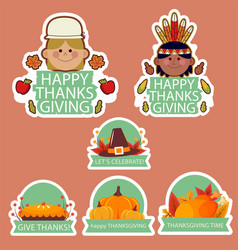 Happy Sticker Pack For Thanksgiving