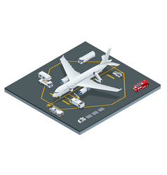 Isometric Passenger Aircraft On Maintenance