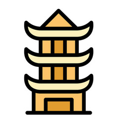 Korean Pagoda Icon Flat