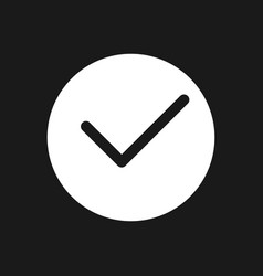 Tick In Circle Dark Mode Glyph Ui Icon