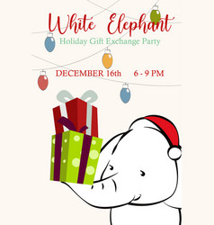 White Elephant Christmas Gift Exchange Invitation