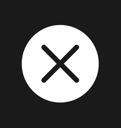 Cross In Circle Dark Mode Glyph Ui Icon