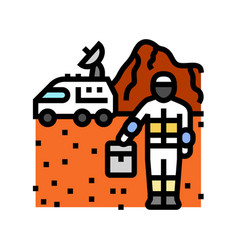 Research Team Space Exploration Color Icon