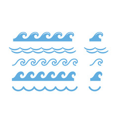 Ocean Or Sea Waves Cartoon Style Icon