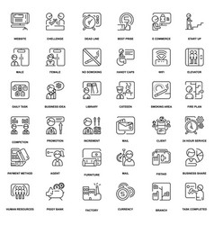 Set Of Line Business Icons