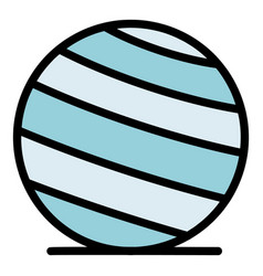 Fit Ball Icon Flat