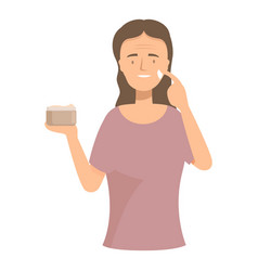 Mature Woman Applying Anti Aging Cream For Skin