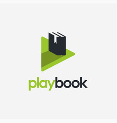 Play And Book Logo Icon On White Background