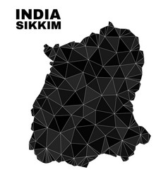 Triangle Filled Sikkim State Map