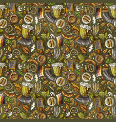 Cartoon Cute Doodles Beer Seamless Pattern