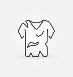 Old T-shirt Outline Icon Clothes Recycling