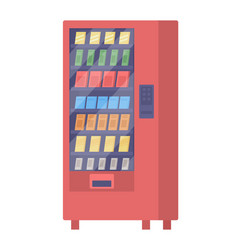 Vending Machine With Snacks Semi Flat Color Item