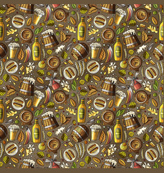 Cartoon Cute Doodles Beer Seamless Pattern