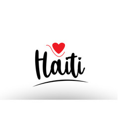 Haiti Country Text Typography Logo Icon Design