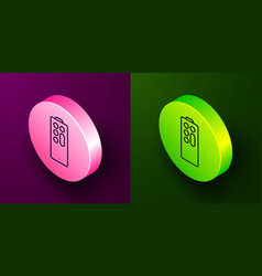 Isometric Line Remote Control Icon Isolated