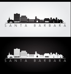 Santa Barbara California Skyline And Landmarks