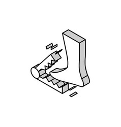 Severe Pain When Walking Isometric Icon