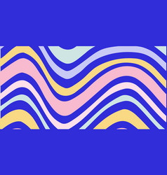 Abstract Retro Wavy Line Art Pattern