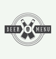 Beer Logo In Vintage Style