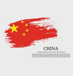 China Flag Grunge Brush And Poster