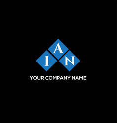 Ian Letter Logo Design On Black Background