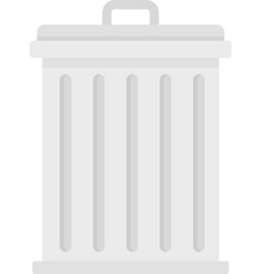 Steel Recycle Bin Icon Flat Isolated