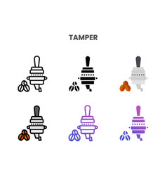 Tamper Icons Set With Different Styles